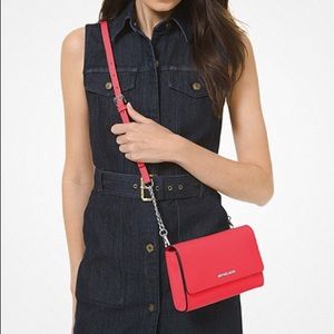 NWT MK 3 in 1 crossbody clutch wristlet coral